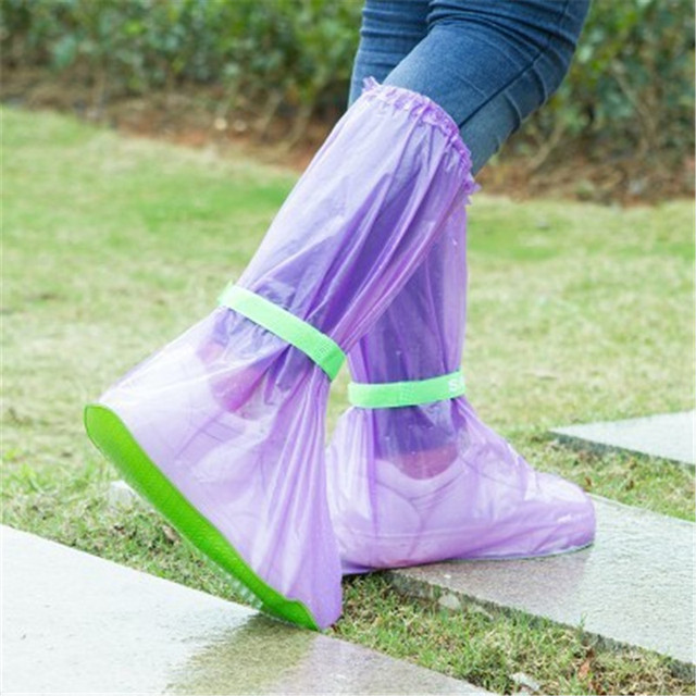 Wysokie buty z wodoodpornymi cholewami - ochraniacze na buty do deszczu, unisex, wielokrotnego użytku - Wianko - 10