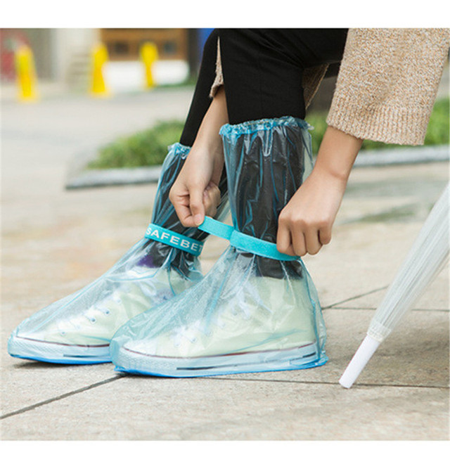 Wysokie buty z wodoodpornymi cholewami - ochraniacze na buty do deszczu, unisex, wielokrotnego użytku - Wianko - 5