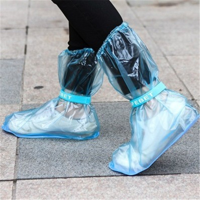 Wysokie buty z wodoodpornymi cholewami - ochraniacze na buty do deszczu, unisex, wielokrotnego użytku - Wianko - 3