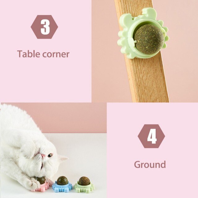 Naturalna kocimiętka zabawkowa piłka interaktywna dla kota - Wianko - 7