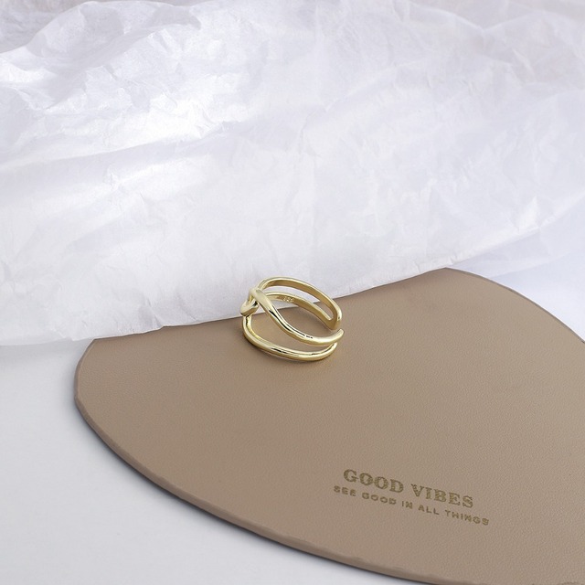 Szykowny pierścień regulowany AENSOA ze złotym poszyciem i geometrycznym kształtem - biżuteria vintage gothic MIDI o antycznym stylu, unisex - Wianko - 22