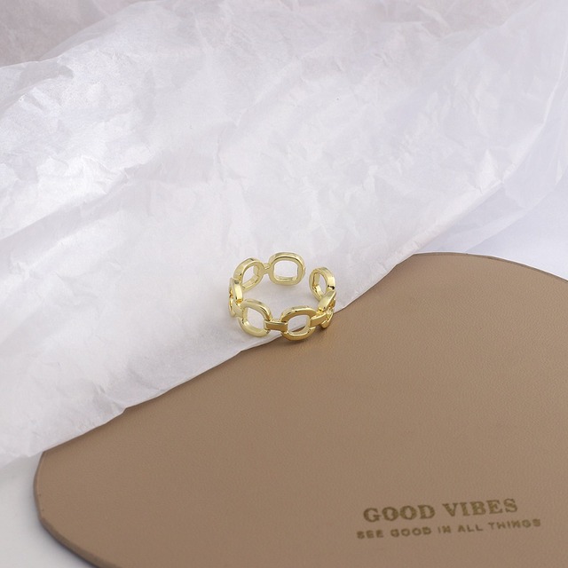 Szykowny pierścień regulowany AENSOA ze złotym poszyciem i geometrycznym kształtem - biżuteria vintage gothic MIDI o antycznym stylu, unisex - Wianko - 21