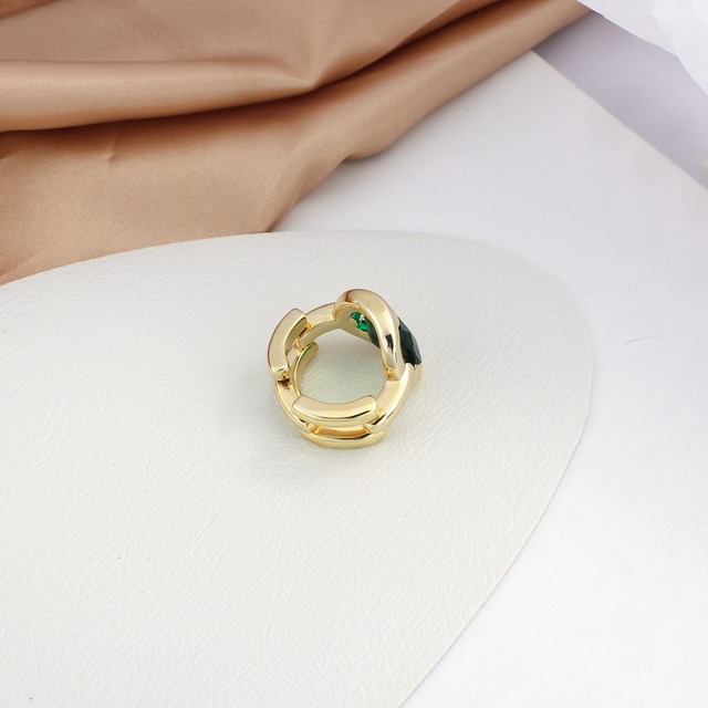 Szykowny pierścień regulowany AENSOA ze złotym poszyciem i geometrycznym kształtem - biżuteria vintage gothic MIDI o antycznym stylu, unisex - Wianko - 11