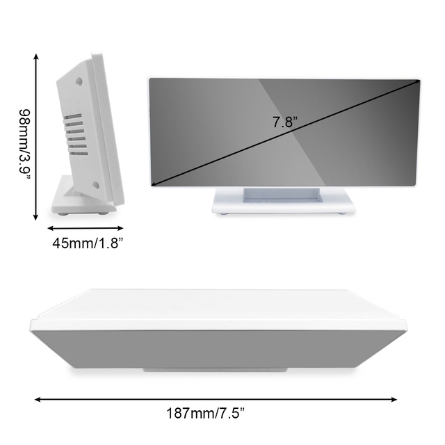 Inteligentny budzik LED z cyfrowym zegarkiem, lusterkiem i funkcją drzemki - USB - Wianko - 2