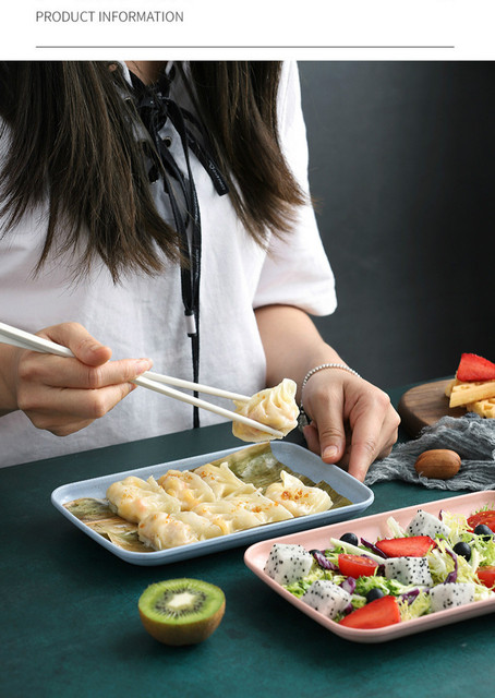 Talerzyk deserowy z melaminy pszenica słoma płyta prostokątna sushi pasta, zdrowa zastawa stołowa - Wianko - 11