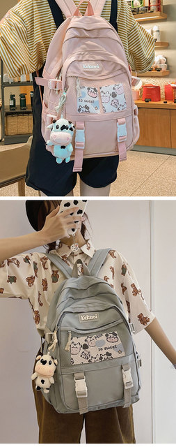 Damski plecak Kawaii Bookbag dla nastolatek - modny, wodoodporny, podróżny plecak na laptopa - Wianko - 2
