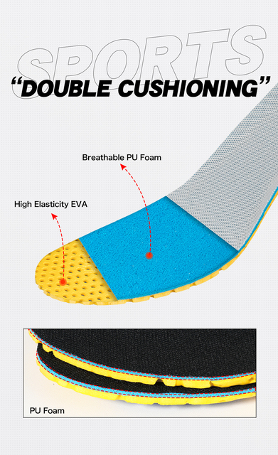Wkładka do butów FootMaster z elastyczną amortyzacją, oddychająca o strukturze plastra miodu, do obuwia sportowego Unisex - Wianko - 6
