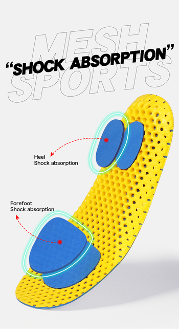 Wkładka do butów FootMaster z elastyczną amortyzacją, oddychająca o strukturze plastra miodu, do obuwia sportowego Unisex - Wianko - 4