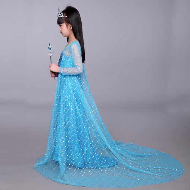 Sukienka dziecięca Cosplay Elsa z filmu Disney Kraina Lodu 2 - Wianko - 14