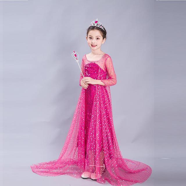 Sukienka dziecięca Cosplay Elsa z filmu Disney Kraina Lodu 2 - Wianko - 15