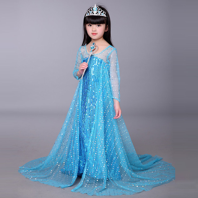 Sukienka dziecięca Cosplay Elsa z filmu Disney Kraina Lodu 2 - Wianko - 12