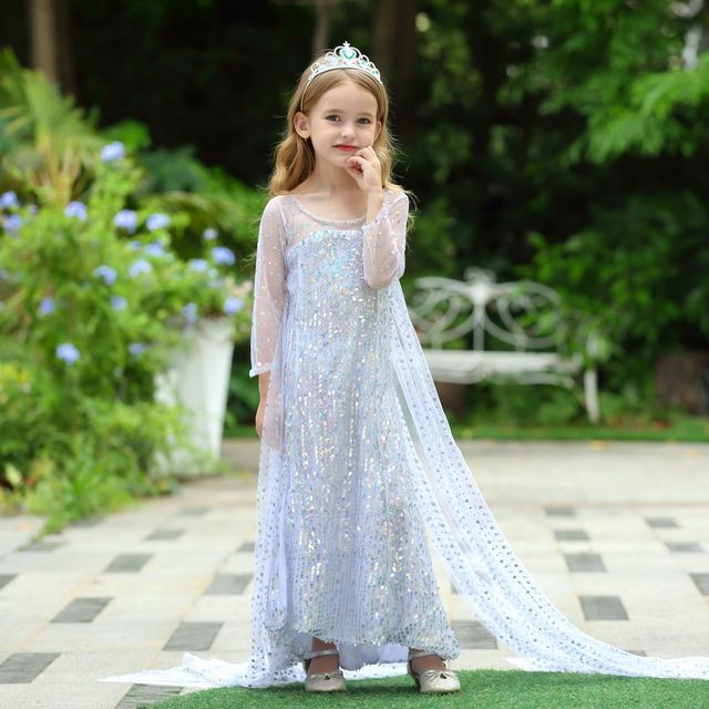 Sukienka dziecięca Cosplay Elsa z filmu Disney Kraina Lodu 2 - Wianko - 16