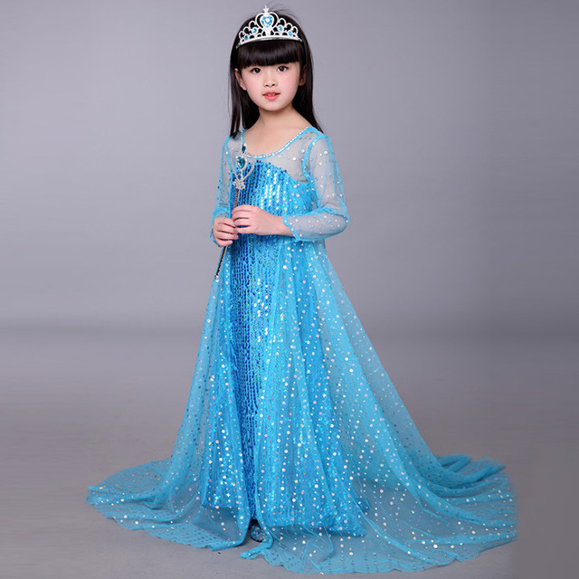 Sukienka dziecięca Cosplay Elsa z filmu Disney Kraina Lodu 2 - Wianko - 13