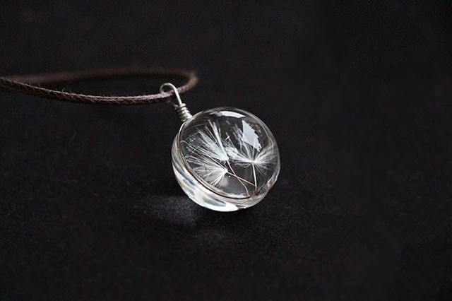 Długi naszyjnik z dmuchawcem i kryształowymi kulkami - modna biżuteria 2022 dla kobiet - Wianko - 20
