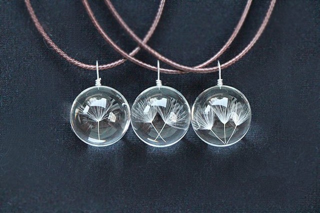 Długi naszyjnik z dmuchawcem i kryształowymi kulkami - modna biżuteria 2022 dla kobiet - Wianko - 14