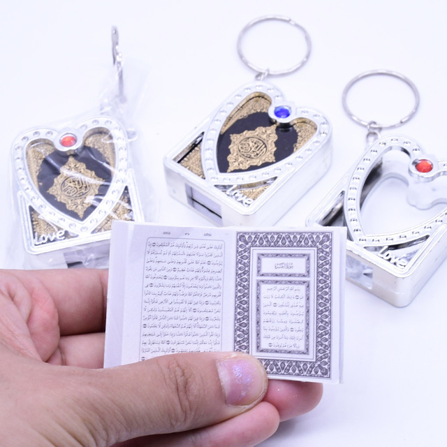 Mini Koran brelok wisiorek w kształcie miłości ze symbolem Islamu - muzułmańska pamiątka religijna - Wianko - 2