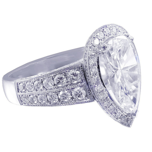 Biżuteria ślubna dla eleganckiej kobiety - pierścionki CAOSHI z kryształami zirconia - Wianko - 4