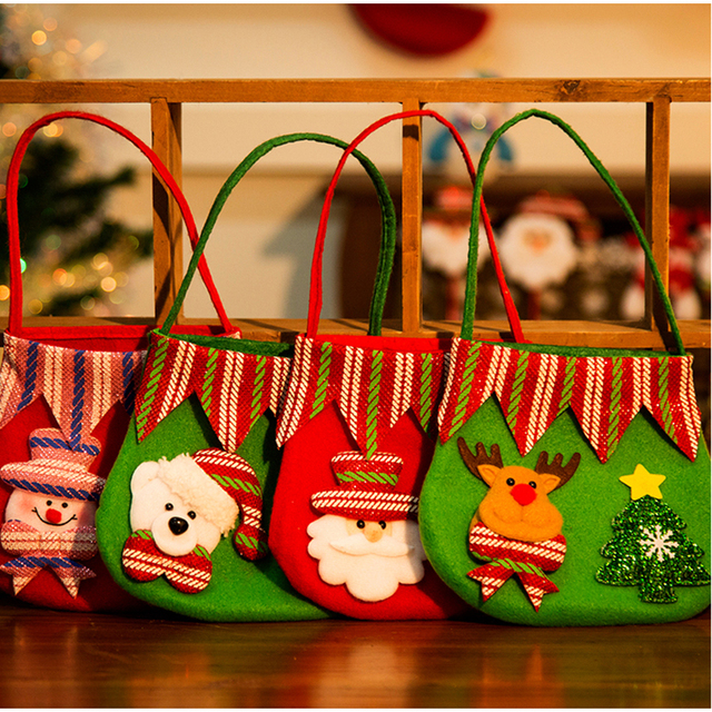 Prezent dla dzieci na Halloween i Boże Narodzenie – Torebka Świętego Mikołaja w kształcie cukierków, z sznurkiem i dekoracjami na choinkę - Wianko - 3