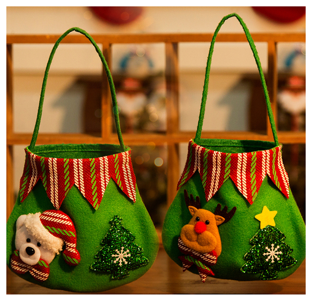 Prezent dla dzieci na Halloween i Boże Narodzenie – Torebka Świętego Mikołaja w kształcie cukierków, z sznurkiem i dekoracjami na choinkę - Wianko - 4