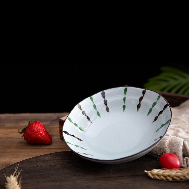 Miseczki ceramiczne w japońskim stylu - rodzinna zastawa stołowa, ręcznie malowane - idealne na zupę, owoce, makaron, sałatkę i inne potrawy - Wianko - 15