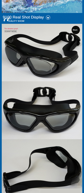 Profesjonalne, wodoodporne okulary pływackie z dużymi, miękkimi oprawkami i silikonowymi okularami, przeciwmgielne, UV, dla mężczyzn i kobiet, do nurkowania - Wianko - 9