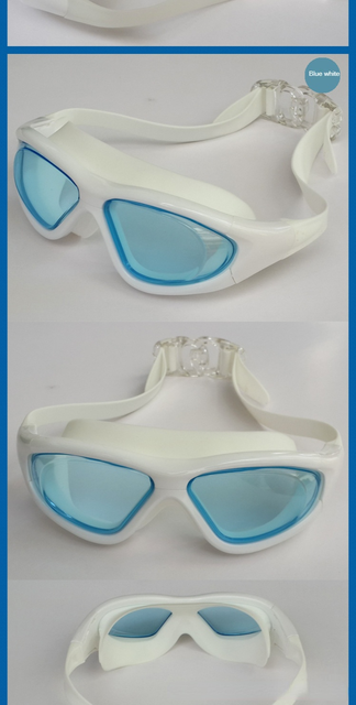 Profesjonalne, wodoodporne okulary pływackie z dużymi, miękkimi oprawkami i silikonowymi okularami, przeciwmgielne, UV, dla mężczyzn i kobiet, do nurkowania - Wianko - 12