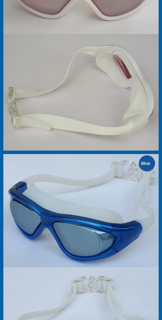 Profesjonalne, wodoodporne okulary pływackie z dużymi, miękkimi oprawkami i silikonowymi okularami, przeciwmgielne, UV, dla mężczyzn i kobiet, do nurkowania - Wianko - 16