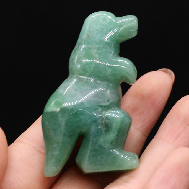 Naturalny ozdobny kamień w kształcie dinozaura - ornament przynoszący szczęście dla sypialni, biurka i ogrodu - Wianko - 23