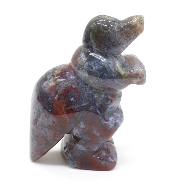 Naturalny ozdobny kamień w kształcie dinozaura - ornament przynoszący szczęście dla sypialni, biurka i ogrodu - Wianko - 13