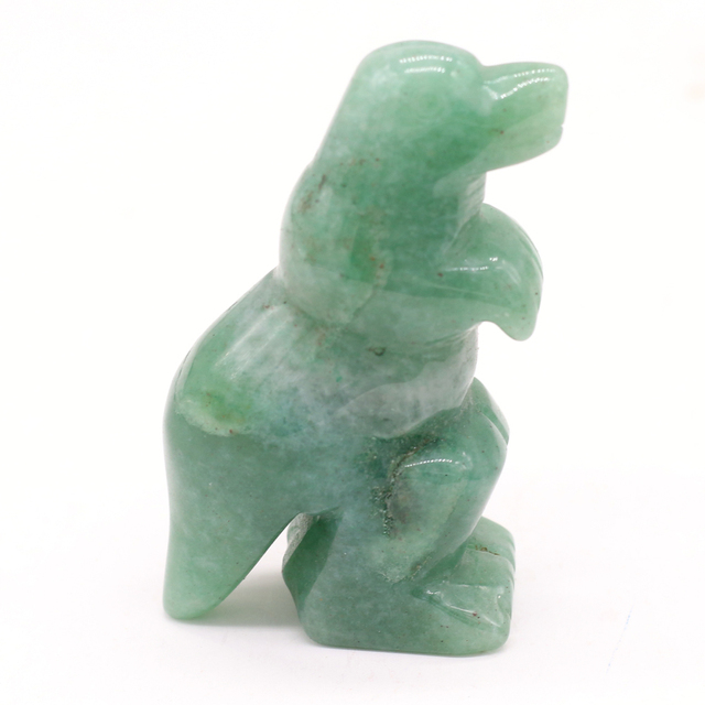 Naturalny ozdobny kamień w kształcie dinozaura - ornament przynoszący szczęście dla sypialni, biurka i ogrodu - Wianko - 7