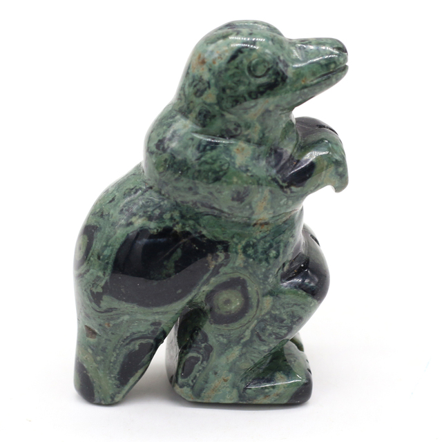 Naturalny ozdobny kamień w kształcie dinozaura - ornament przynoszący szczęście dla sypialni, biurka i ogrodu - Wianko - 8