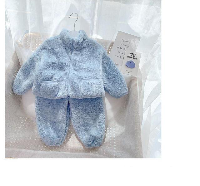 Zimowy garnitur dziecięcy 2-8Y dziewczęcy/chłopięcy aksamitny z funkcją termiczną: kurtka z zamkiem i aksamitne zagęszczone spodnie - Wianko - 9