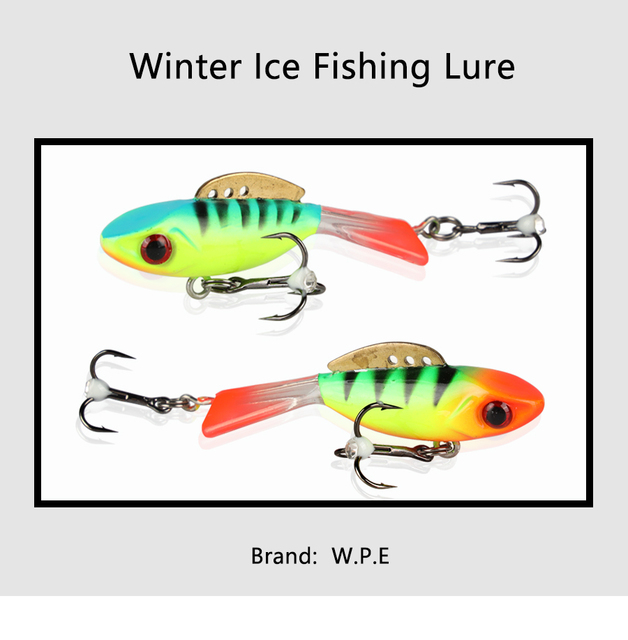 Twarda przynęta na zimę Ice Winter Fishing Lure W.P.E, 1 sztuka, 46mm/55mm, 7.2g/10g, 15 kolorów, Balancer ołowiowy do jiggingu wędkarskiego Pesca - Wianko - 2