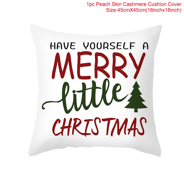 Poszewka na poduszki bożonarodzeniowe 45x45cm, z motywem św. Mikołaja i reniferów, ozdoba świąteczna do zawieszenia - Navidad - Wianko - 15