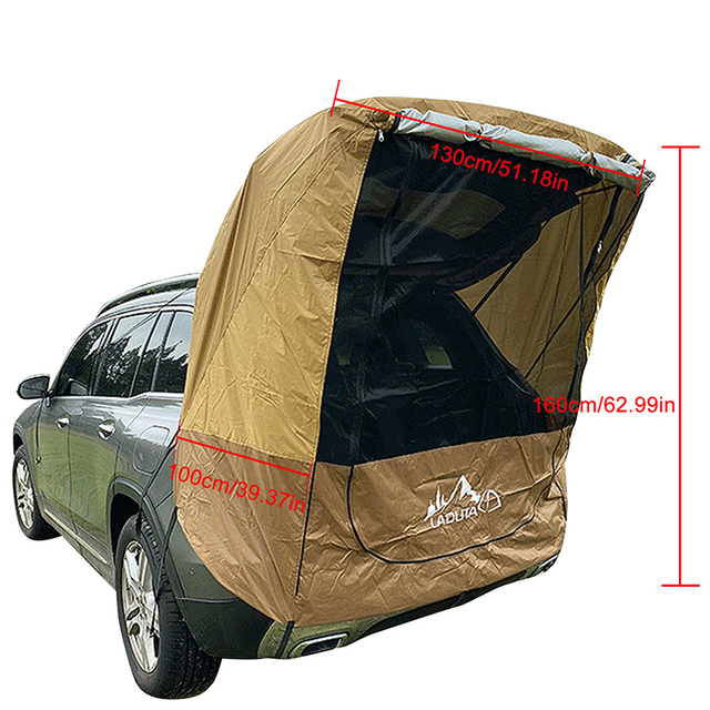 Namiot markiza kempingowy samochodowy na bagażnik SUV z przeciwdeszczową parasolką - Wianko - 2