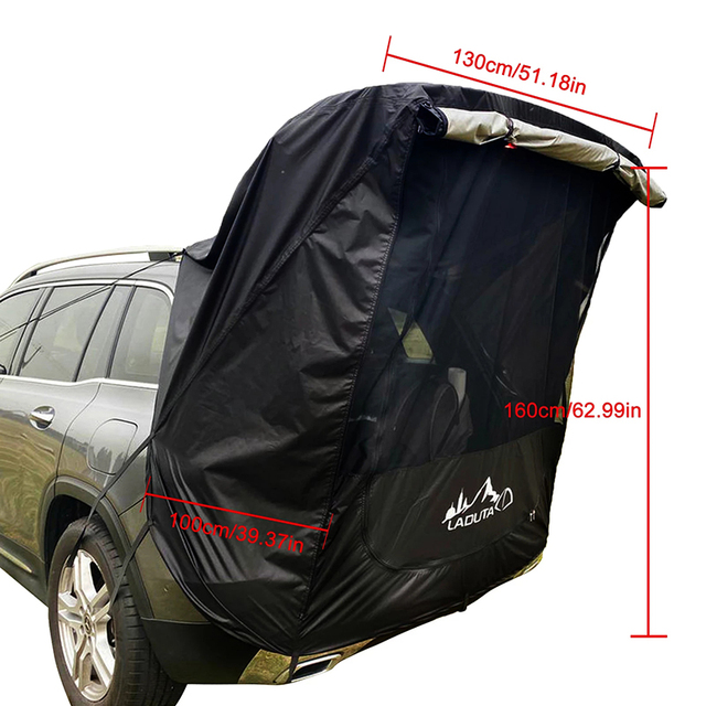 Namiot markiza kempingowy samochodowy na bagażnik SUV z przeciwdeszczową parasolką - Wianko - 3