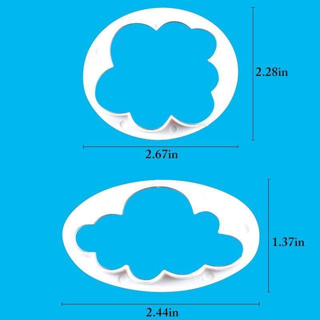 Foremka do wykrawania ciasteczek w kształcie chmury - 5 sztuk, naciśnij pieczęć brajlowską, DIY, żaroodporna, kuchnia, torty, czekolada - Wianko - 5