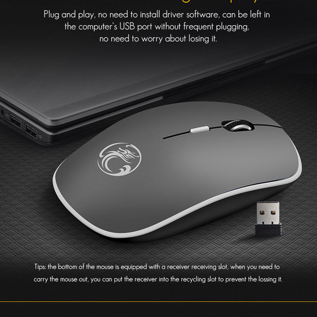 Bezsprzeczna Polska: Mysz bezprzewodowa komputerowa ergonomiczna 2.4G optyczna mini myszka 4 przyciski 1600DPI USB Mac - Wianko - 11