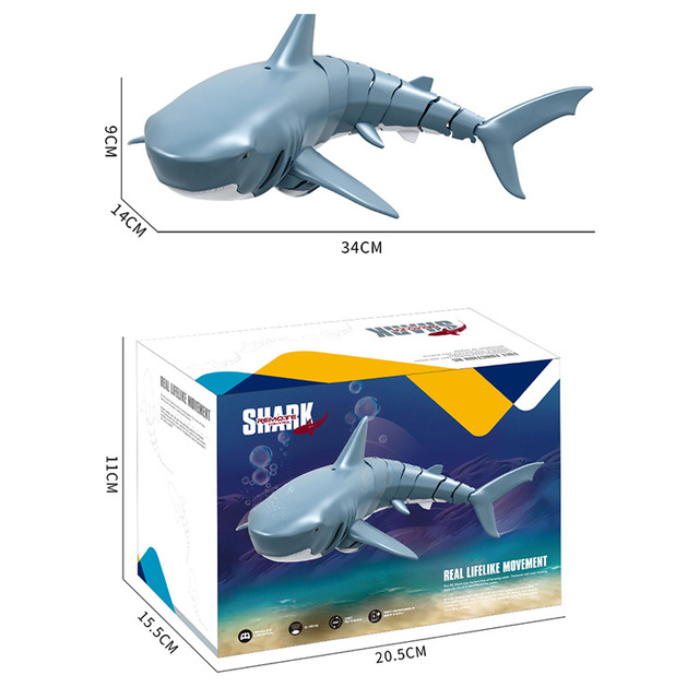 Nowy pilot Shark Water Spray Toy 2.4G - zabawka wodoodporna dla dzieci do łazienki i basenu - zwierzęca akcja w czterech kierunkach - łódź RC - Wianko - 14
