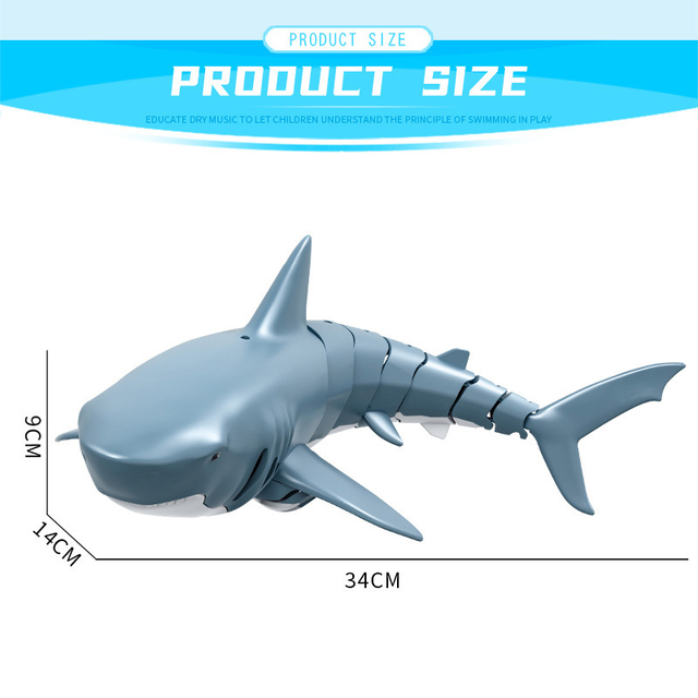 Nowy pilot Shark Water Spray Toy 2.4G - zabawka wodoodporna dla dzieci do łazienki i basenu - zwierzęca akcja w czterech kierunkach - łódź RC - Wianko - 12
