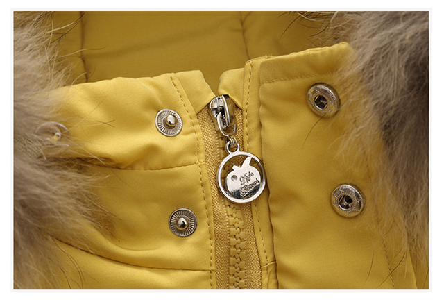 Dziecięcy zimowy kombinezon z kurtką puchową i parką z prawdziwym futrem - ciepły płaszcz dla dziewczynki - Wianko - 16
