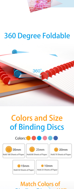 Zestaw dysków do notebooków - linijka oprawa Disc Binding Ring DIY t-mushroom Hole - notatnik liść indeks linijka wiążące akcesoria - Wianko - 4