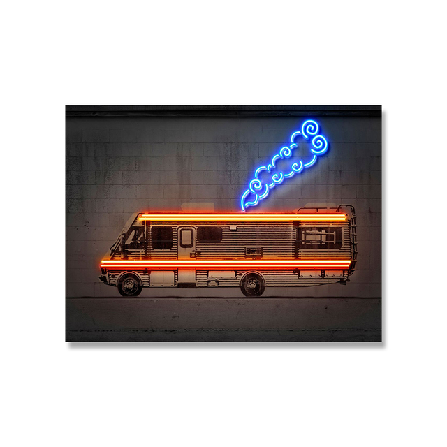 Obraz plakatowy Neon Vehicle Ghostbusters – nowoczesna grafika uliczna, chłopięcy prezent, dekoracja pokojowa, bez ramki - Wianko - 11