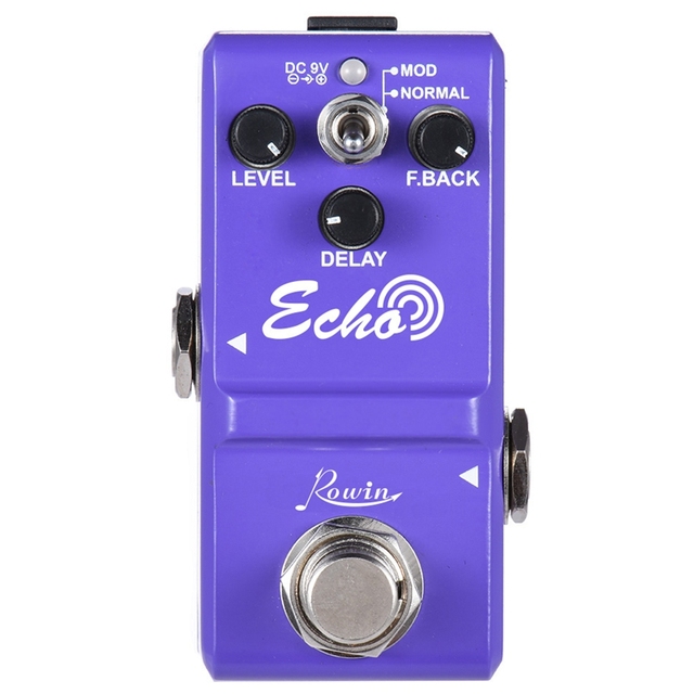 Pedal Efektu Opóźnienia Echo True Bypass Rowin Gitarowy Aluminium - Wianko - 1