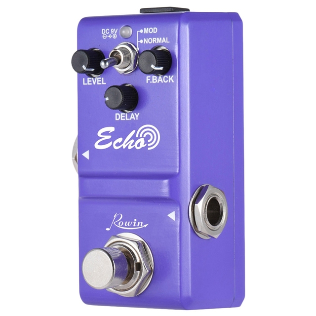 Pedal Efektu Opóźnienia Echo True Bypass Rowin Gitarowy Aluminium - Wianko - 2