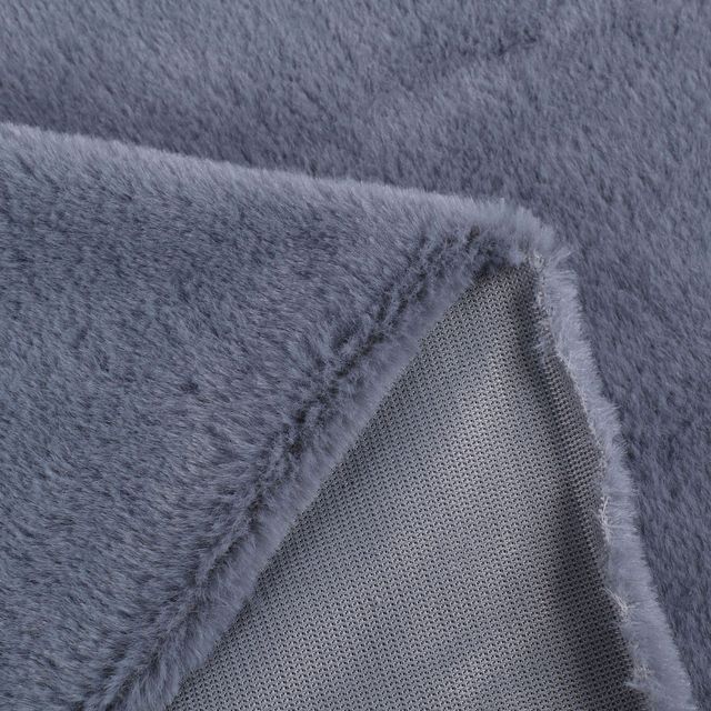 Miękka tkanina z symulacją futra królika - płaszcz, kapcie, szalik, włochata piłka - Futro - Wianko - 4