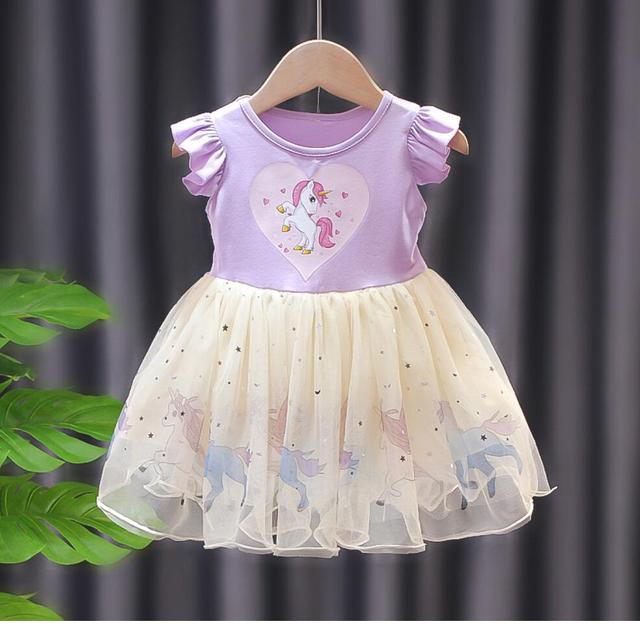 Bawełniana sukienka jednorożec dla dziewczynki na pierwsze urodziny - Wianko - 6
