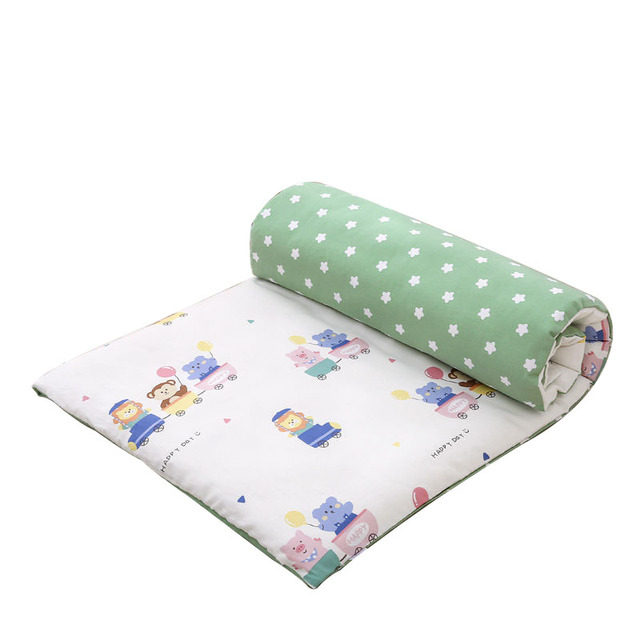 Łóżeczko dla dziecka z podkładem na materac z czystej bawełny - szopka, poszewka do kołdry i zestaw pościeli - Wianko - 7