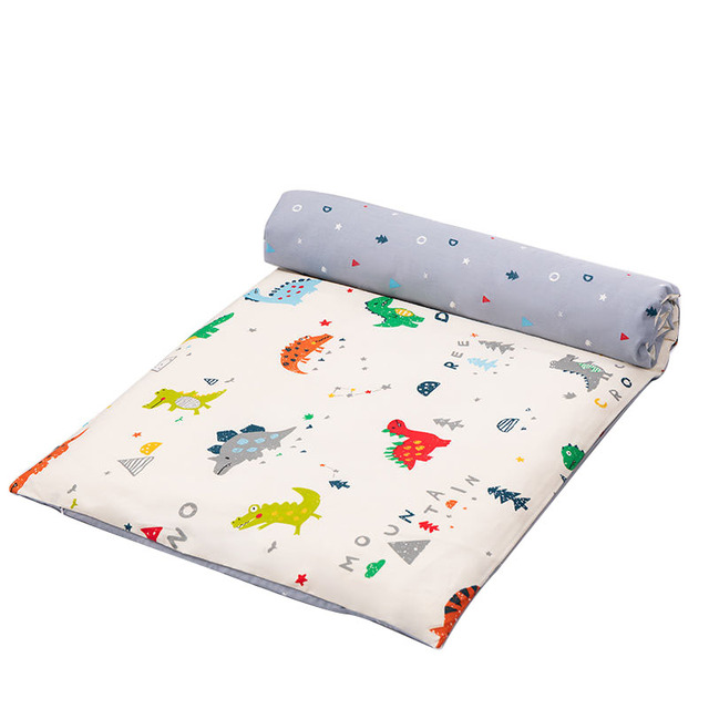 Łóżeczko dla dziecka z podkładem na materac z czystej bawełny - szopka, poszewka do kołdry i zestaw pościeli - Wianko - 9