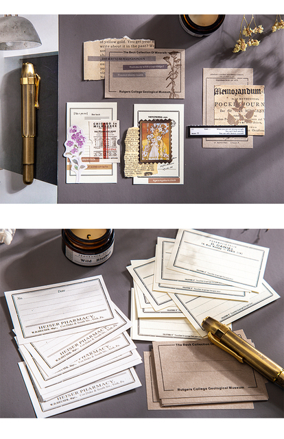 Papierowy zeszyt w stylu vintage do scrapbookingu i dekoracji - specjalny pad DIY z karteczkami do planowania i zdobieniem albumów zdjęć - Wianko - 8